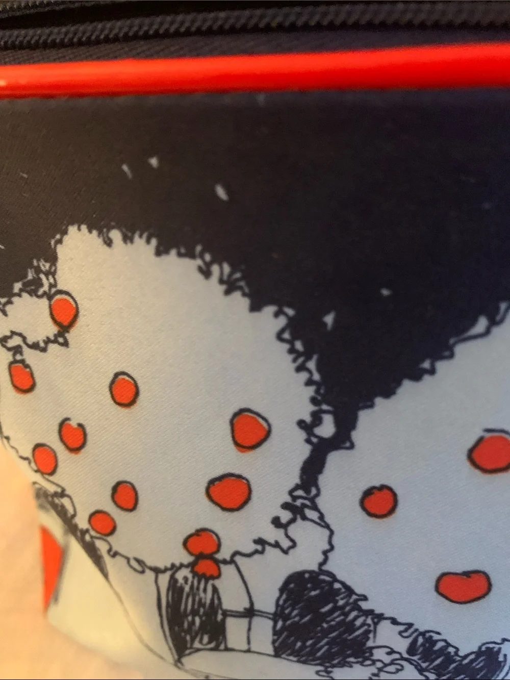 Estee Lauder Orange & Light Blue Fashion Illustration Cosmetic Pouch